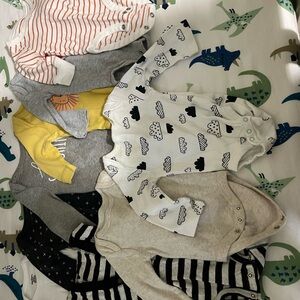 9 Assorted Baby Onesies Set